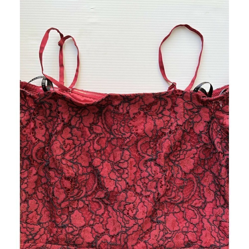 Laundry by Shelli Segal Women Red Peplum Lace Off-the-shoulder Cocktail Dress 6 - Picture 10 of 10